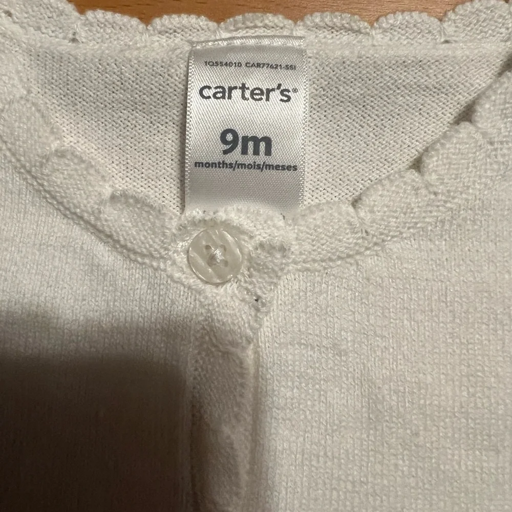 NWT Carter's Cream Button Down Cardigan